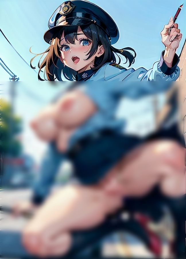 サンプル画像4:痴女警官「おまん◯露出したいの！」(修羅場) [d_401204]