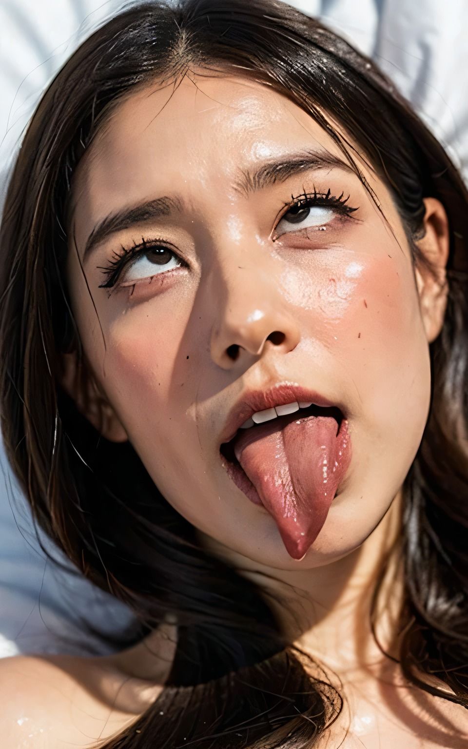 サンプル画像4:AI美女「アヘ顔」コレクション(一発書房) [d_401358]