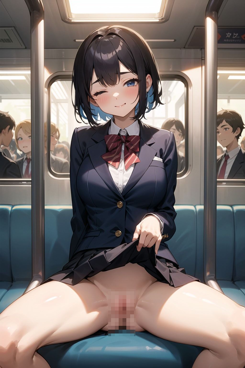 サンプル画像2:痴女が出ると噂の通勤電車(ココナッツパンチSS) [d_401671]