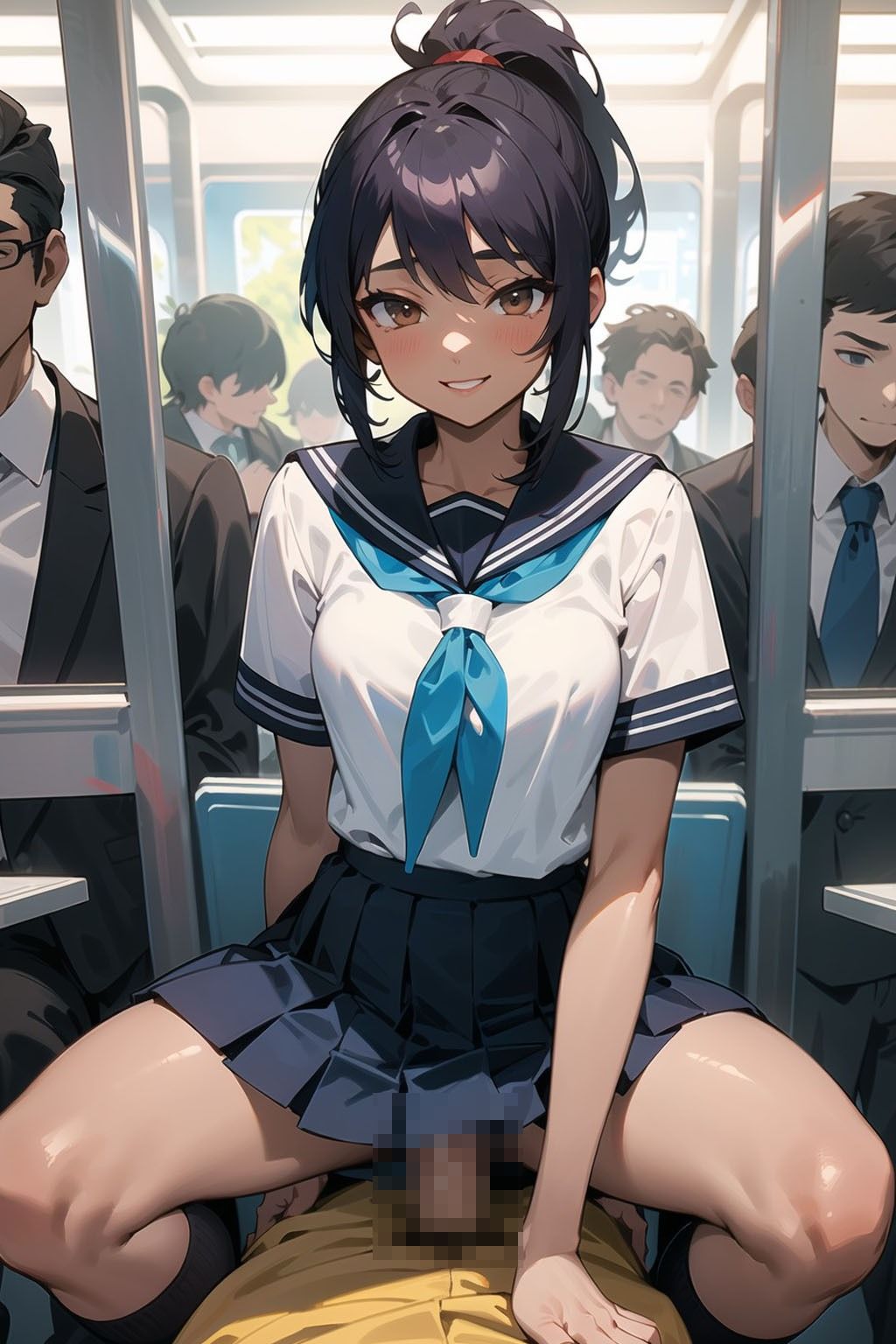 サンプル画像6:痴女が出ると噂の通勤電車(ココナッツパンチSS) [d_401671]