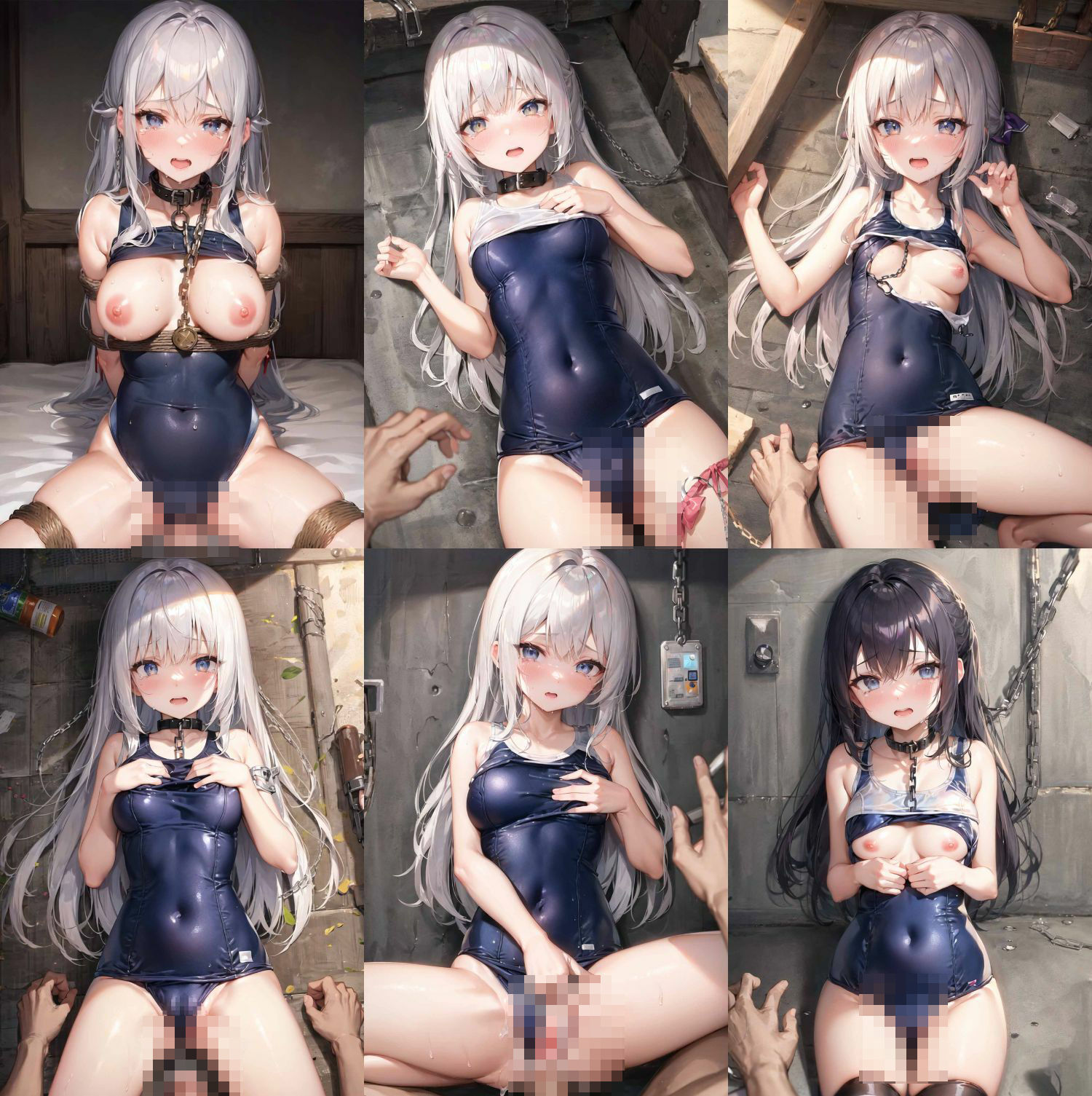 サンプル画像6:監禁される水着美少女 公衆便所肉オナホ vol2(すもぽん) [d_401696]