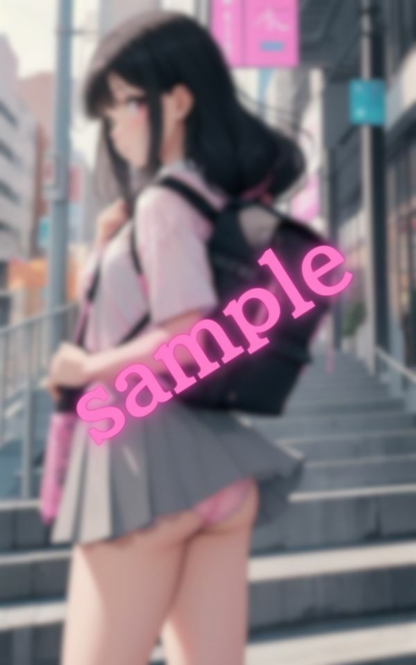 サンプル画像1:ミニスカを穿いて誘惑してくる美少女画像集(AIビチョビチョ部) [d_401780]