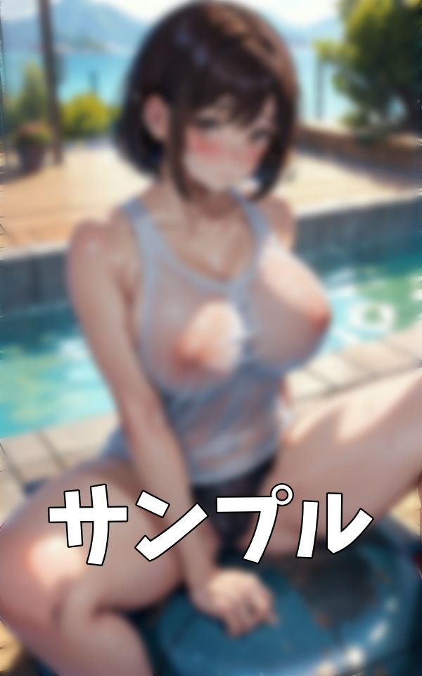 サンプル画像6:甘え上手スペシャル！プールで出会った女子大生に甘えられ・・おじさん二人きりの市民プールで巨乳全開！(性欲モンスター企画) [d_401973]