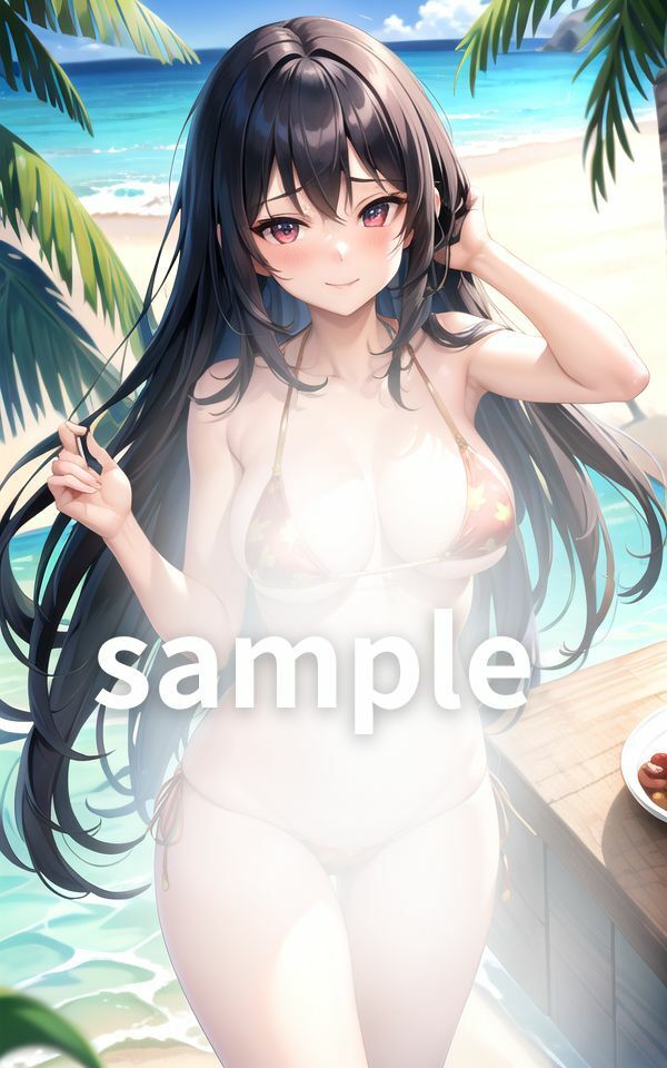 サンプル画像2:ヌーディストビーチの大胆なお姉さん(AIreo) [d_401988]