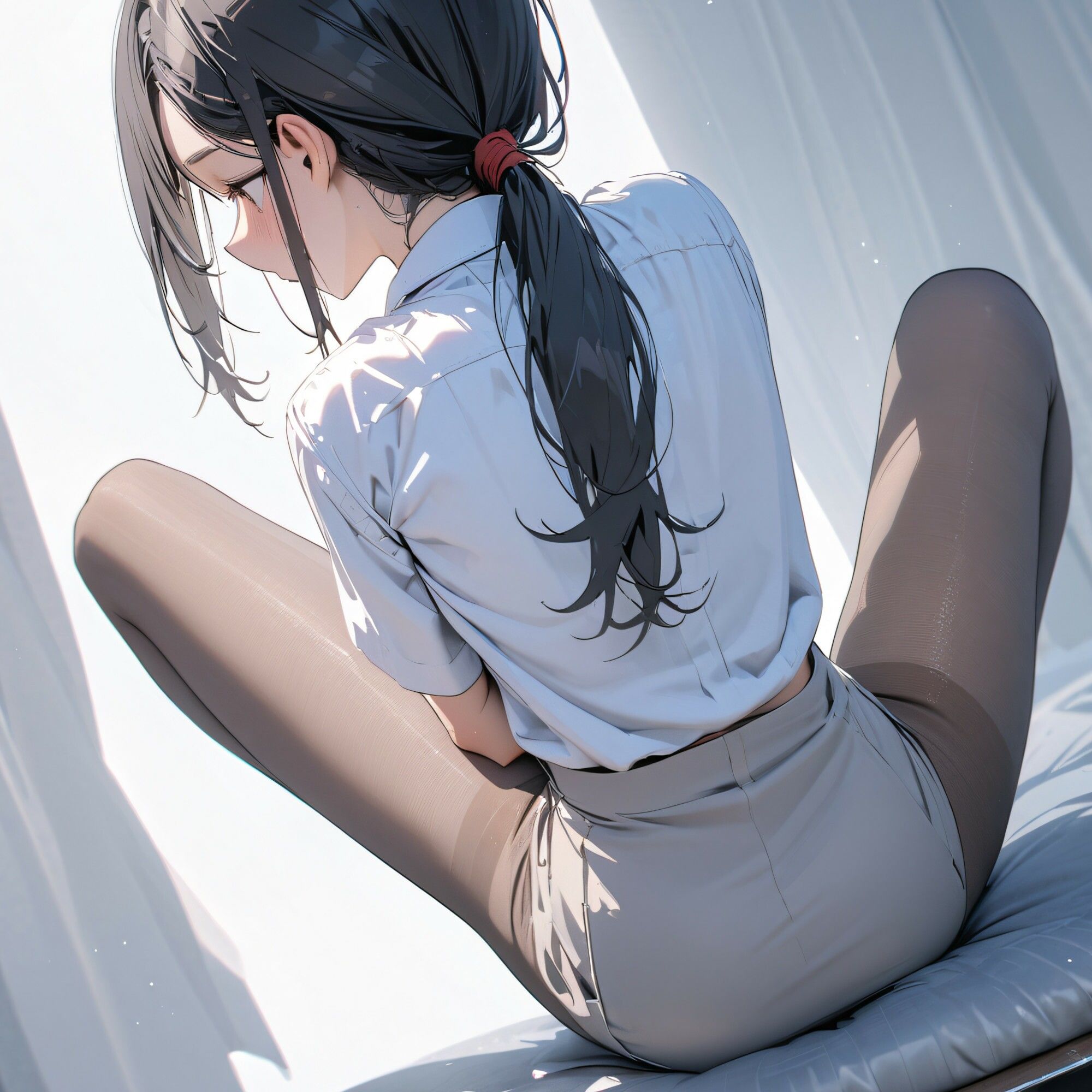 サンプル画像3:働くお姉さんのパンスト(電脳戯画) [d_402061]