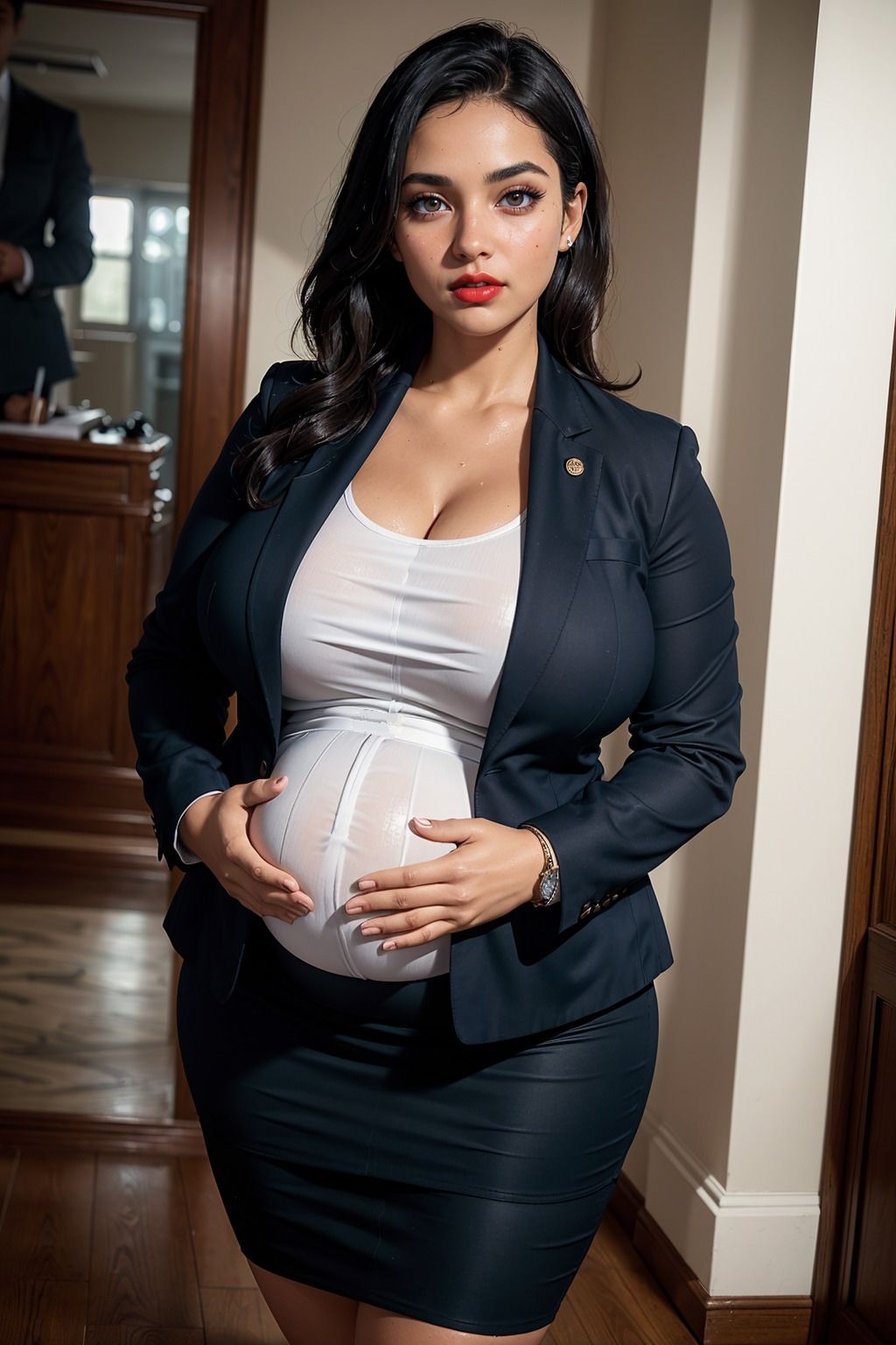 サンプル画像2:黒髪美女を孕ませ睡眠姦2(一文字) [d_402164]