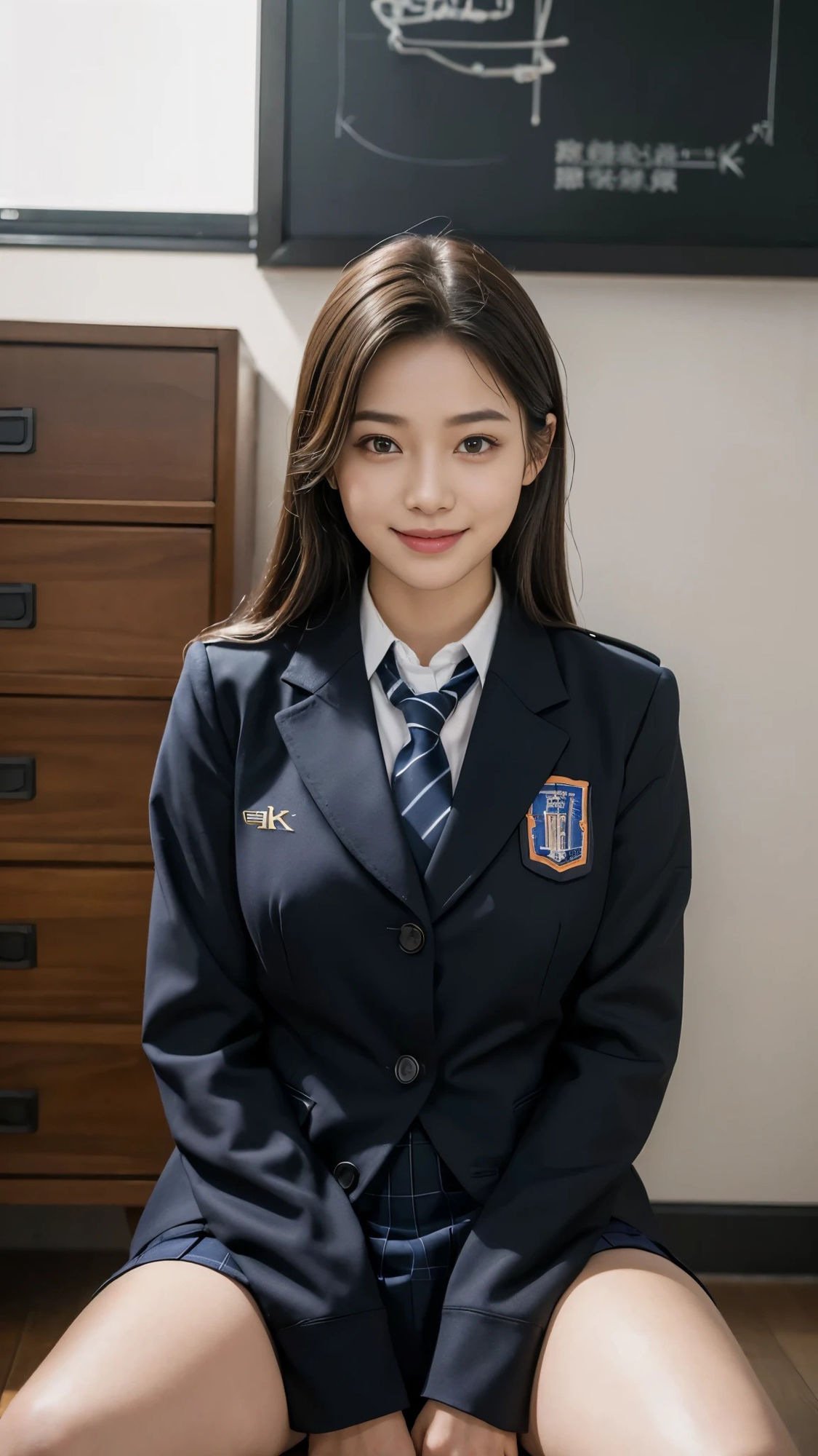 サンプル画像5:スケスケカメラで座る女子校生を撮影した結果(AI GAL 24) [d_402187]
