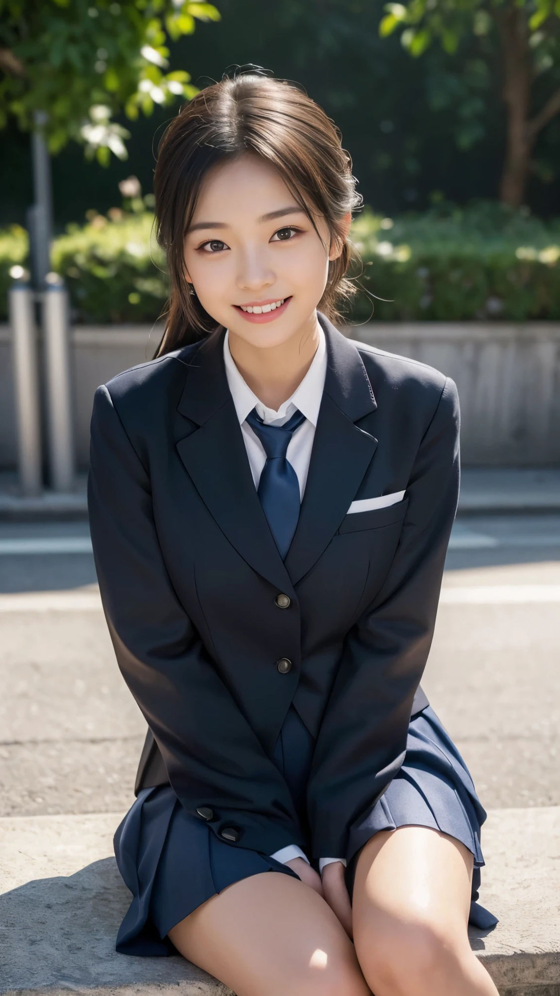 【50枚】座る美人女子校生の日常とフルヌードの写真画像集【AI】のサンプル画像 6