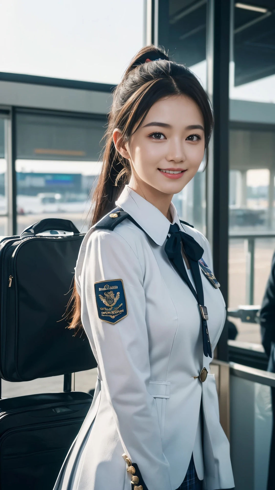 サンプル画像3:スケスケカメラで美人なキャビンアテンダント（CA）を撮影した結果(AI GAL 24) [d_402192]