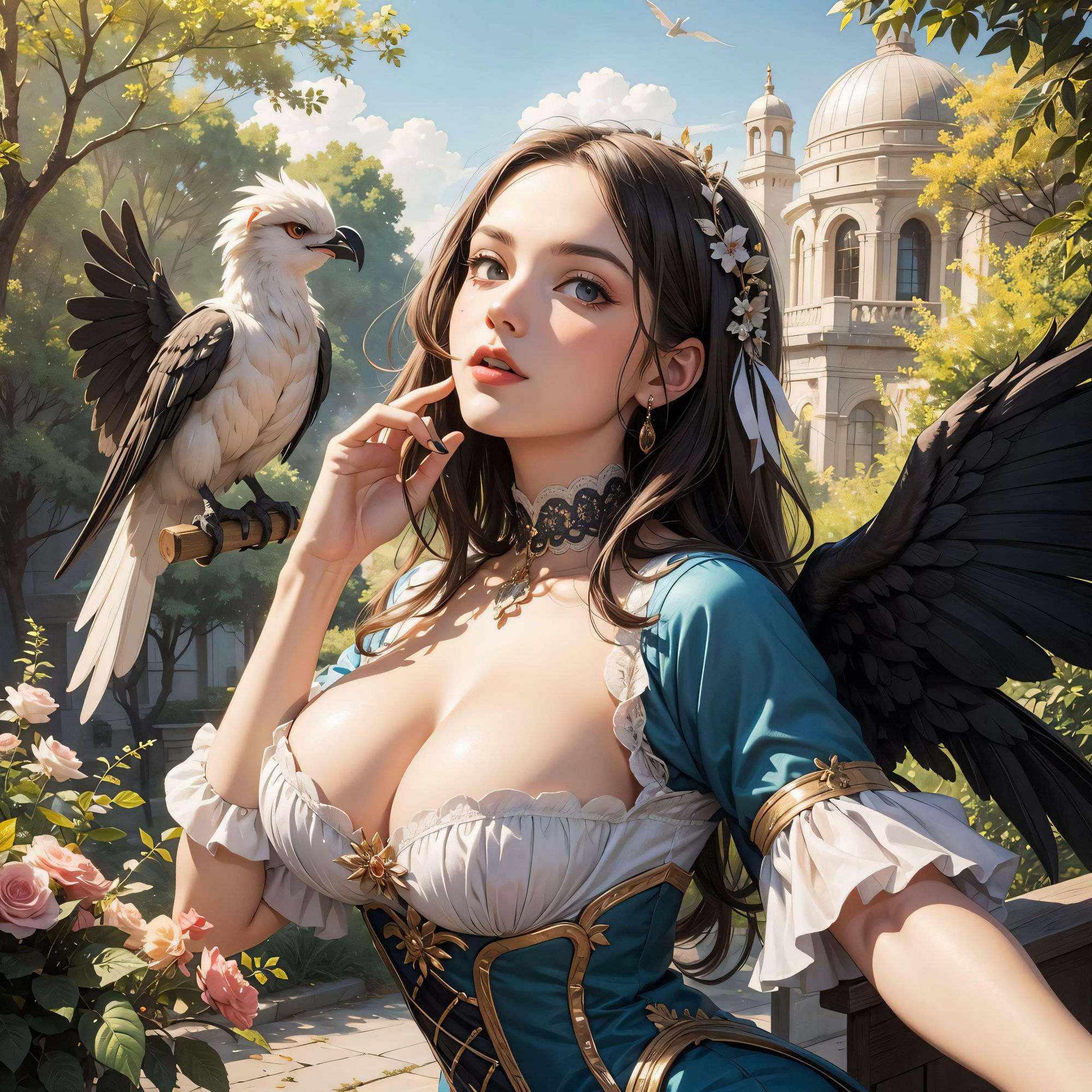 サンプル画像3:鳥のさえずり(おとぎばなしのかぎしっぽ) [d_402199]