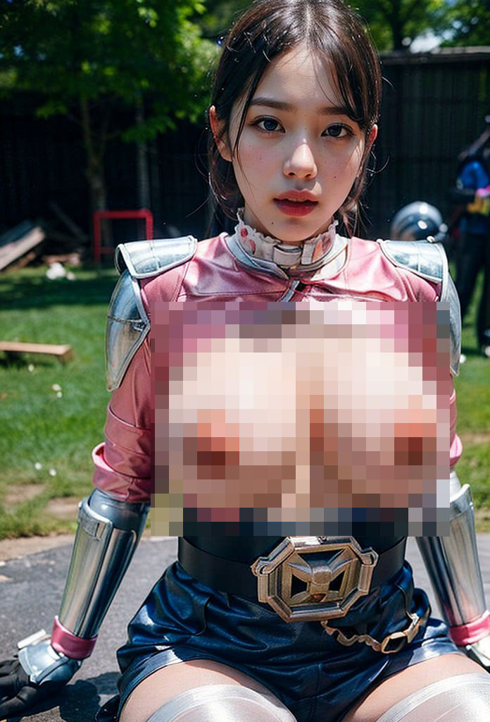 サンプル画像4:コスプレ天国〜ヒーローショー 編 vol.2(ヒロイン危機一髪！) [d_402281]