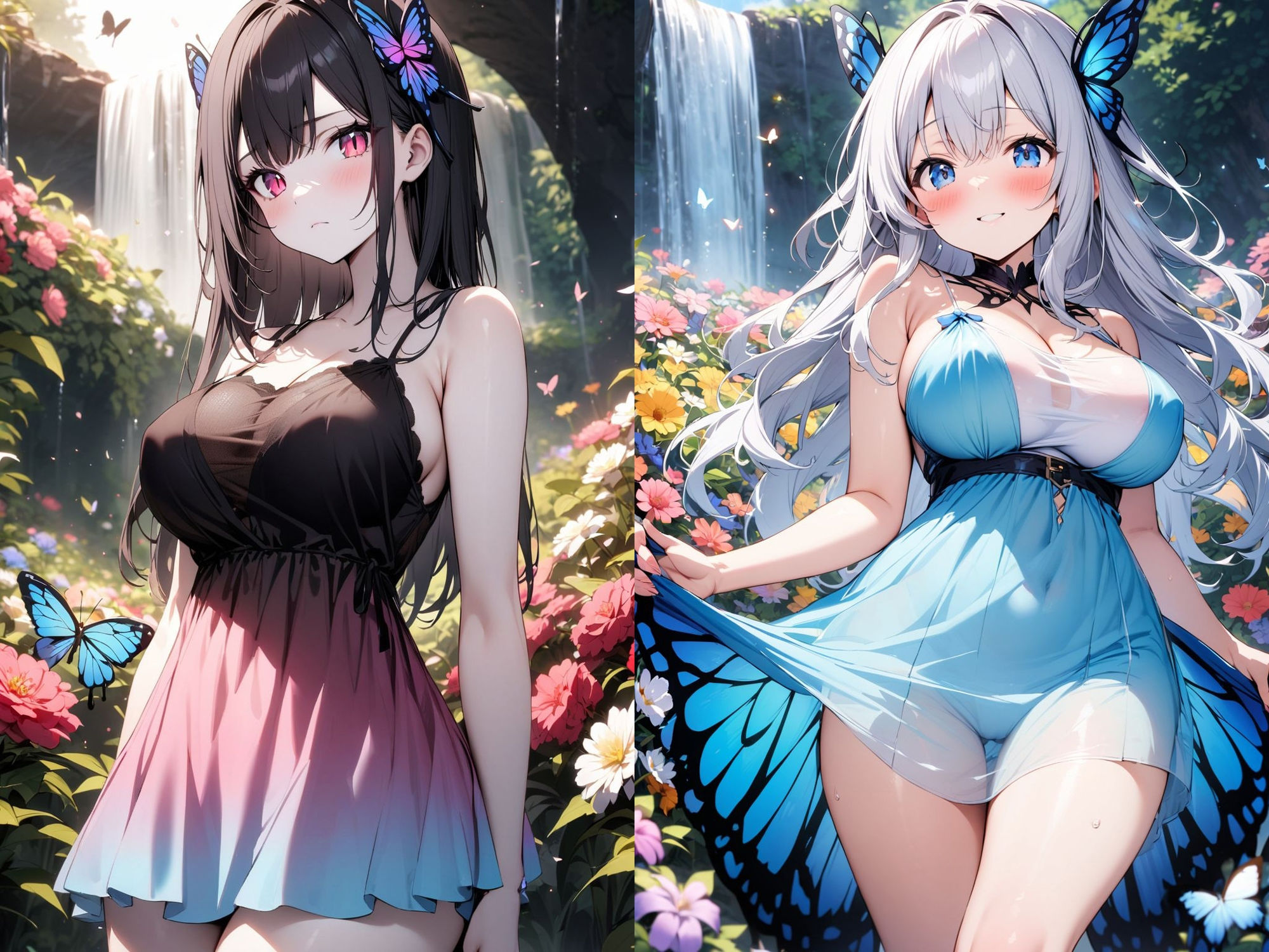 サンプル画像1:異世界転生:2人の蝶々族の少女と無限SEX！！蝶々族の催淫作用で大量中出しがとまらない件(聖水の彼方) [d_402325]