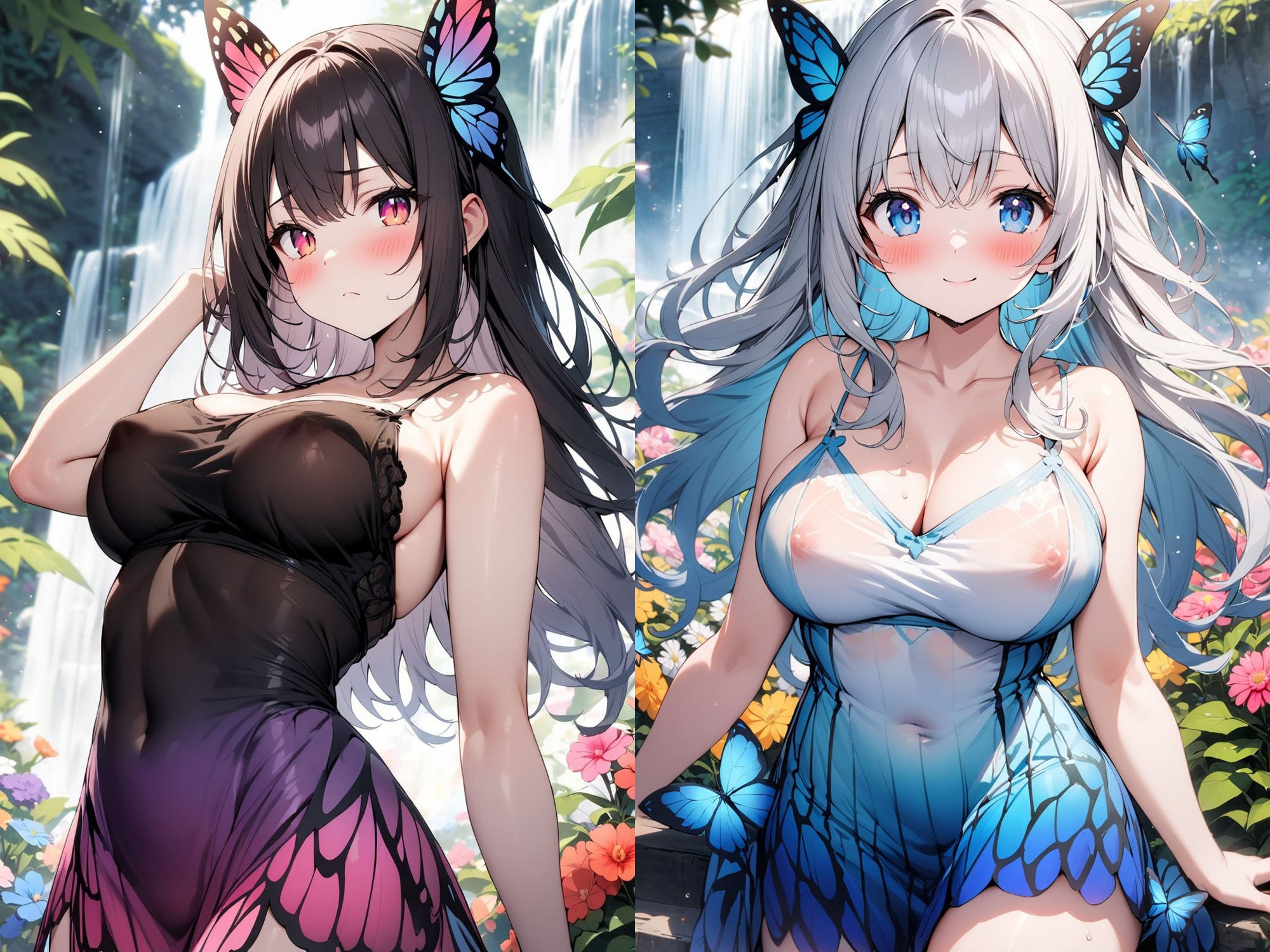 サンプル画像2:異世界転生:2人の蝶々族の少女と無限SEX！！蝶々族の催淫作用で大量中出しがとまらない件(聖水の彼方) [d_402325]