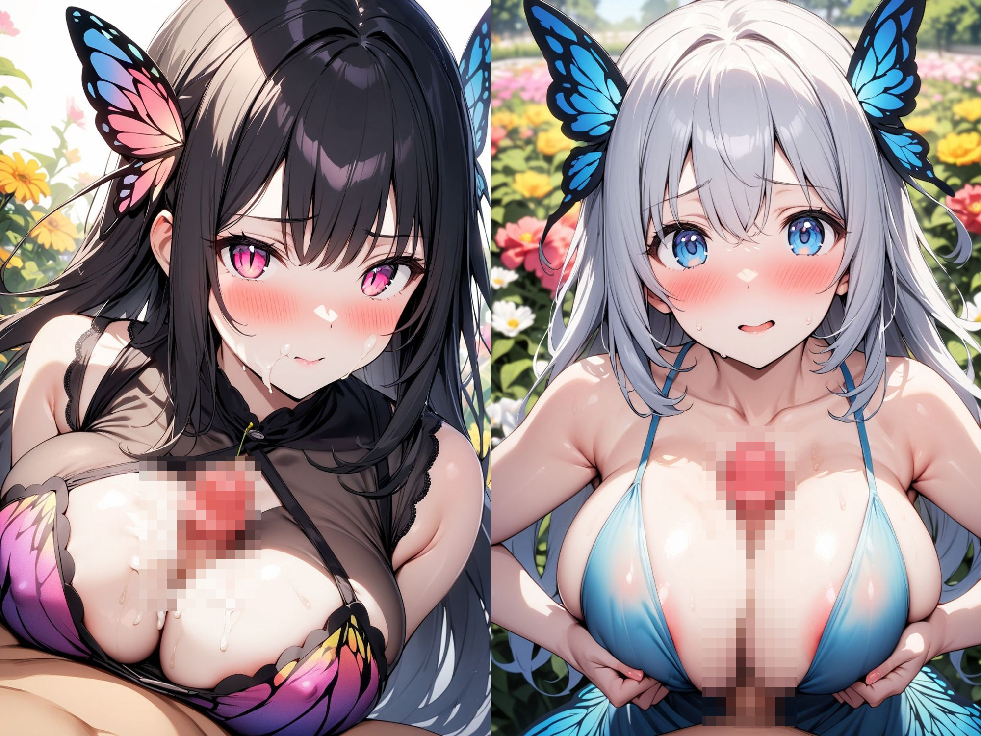 サンプル画像5:異世界転生:2人の蝶々族の少女と無限SEX！！蝶々族の催淫作用で大量中出しがとまらない件(聖水の彼方) [d_402325]