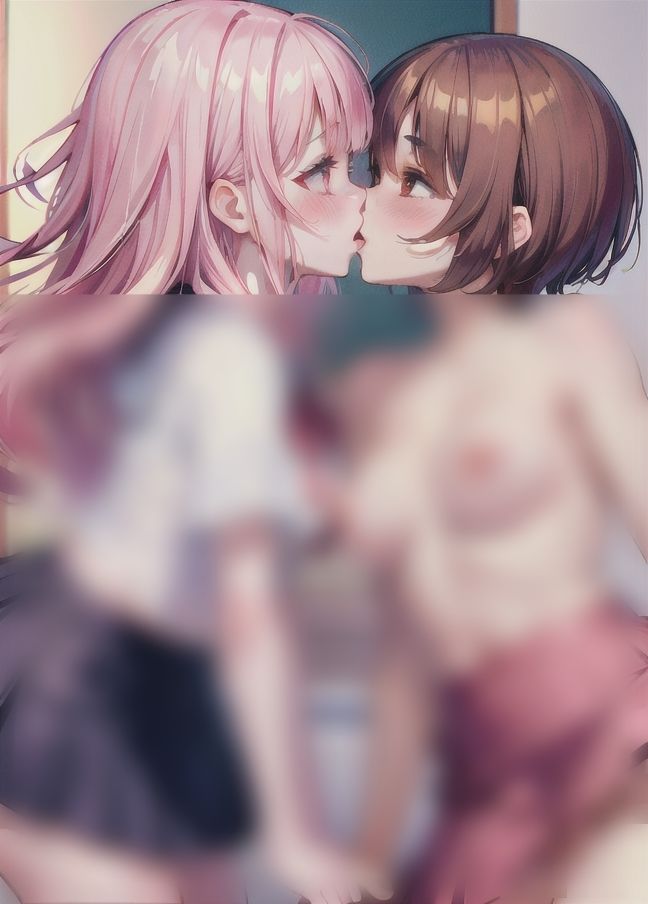 サンプル画像2:クラスのギャル2人はレズビアンカップルだった…！？(えちえちAI) [d_402442]
