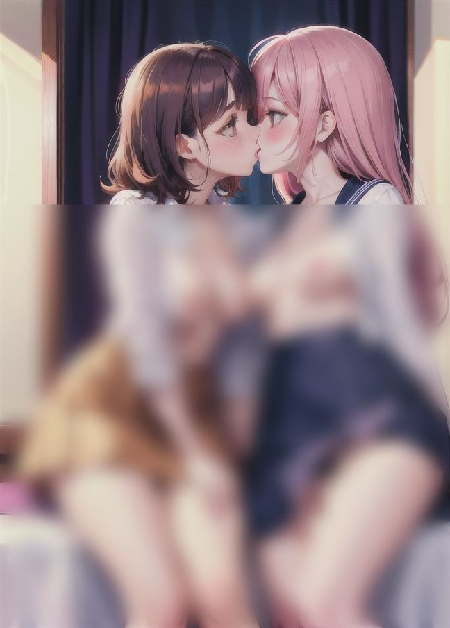 サンプル画像3:クラスのギャル2人はレズビアンカップルだった…！？(えちえちAI) [d_402442]