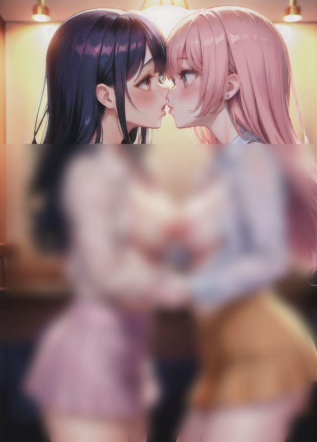 サンプル画像4:クラスのギャル2人はレズビアンカップルだった…！？(えちえちAI) [d_402442]