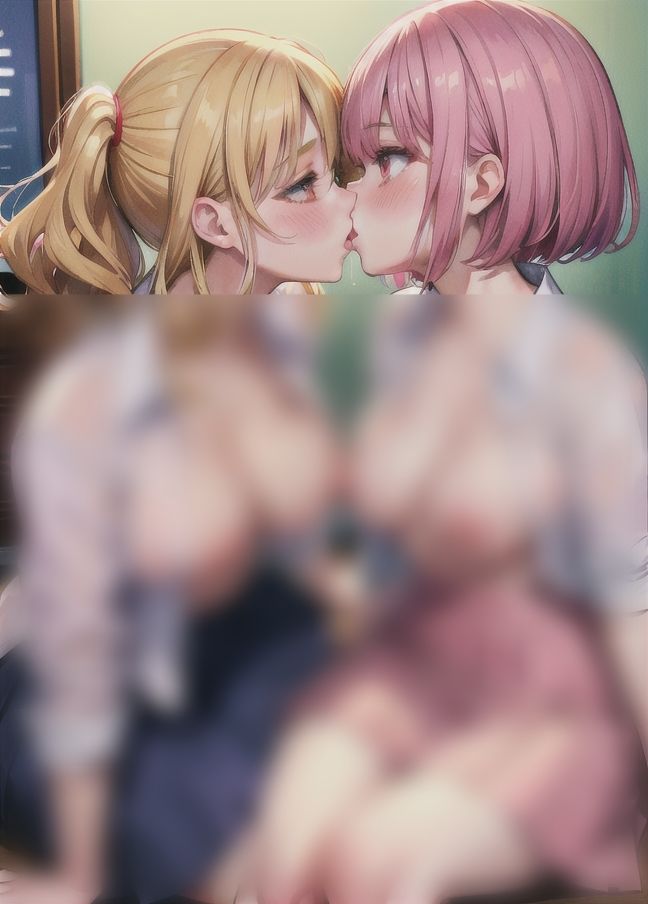 サンプル画像5:クラスのギャル2人はレズビアンカップルだった…！？(えちえちAI) [d_402442]