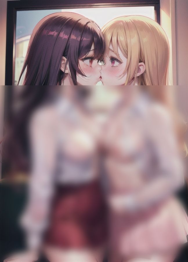 サンプル画像6:クラスのギャル2人はレズビアンカップルだった…！？(えちえちAI) [d_402442]