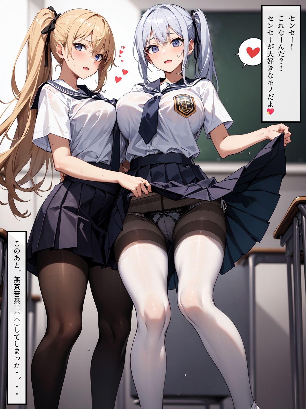 サンプル画像2:爆乳女子校生がエロすぎて毎日一線超えてます！？(StableWorks) [d_402534]