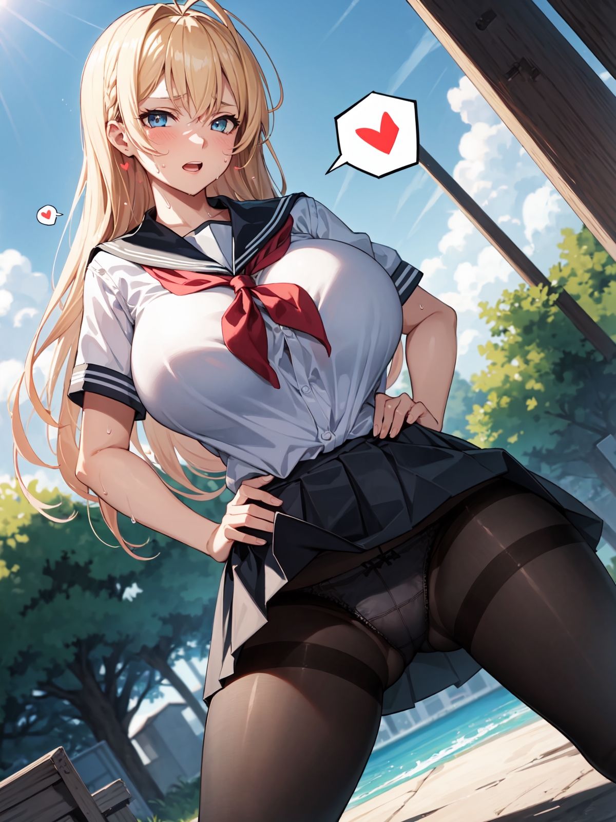 サンプル画像6:爆乳女子校生がエロすぎて毎日一線超えてます！？(StableWorks) [d_402534]