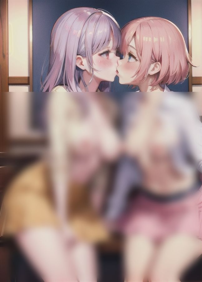 サンプル画像1:青春百合ップル！純情の女の子がエッチなことを…(お布団) [d_402649]