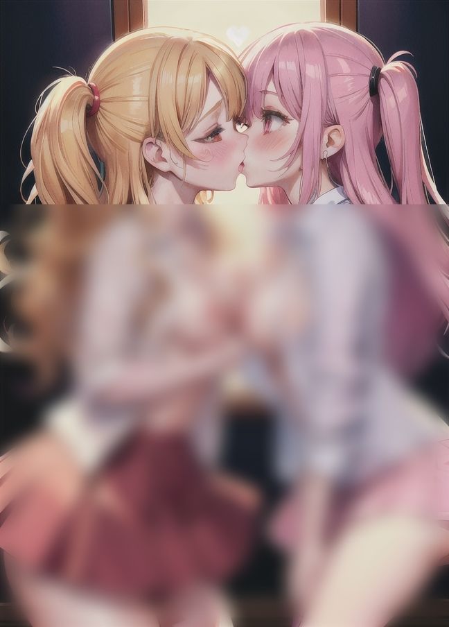 サンプル画像5:青春百合ップル！純情の女の子がエッチなことを…(お布団) [d_402649]