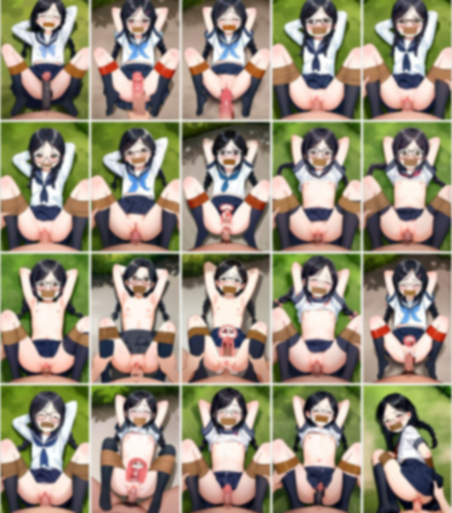 制服眼鏡っ娘を拘束して受精するまで何度も中出し【ガムテ拘束地味子】【136枚】のサンプル画像 6