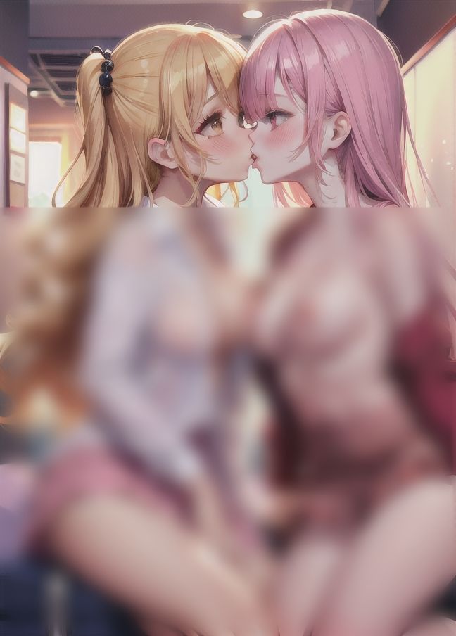 サンプル画像4:レズの性欲事情「部室で先輩とエッチ」(寝る前にえっちなことしよ？) [d_402669]