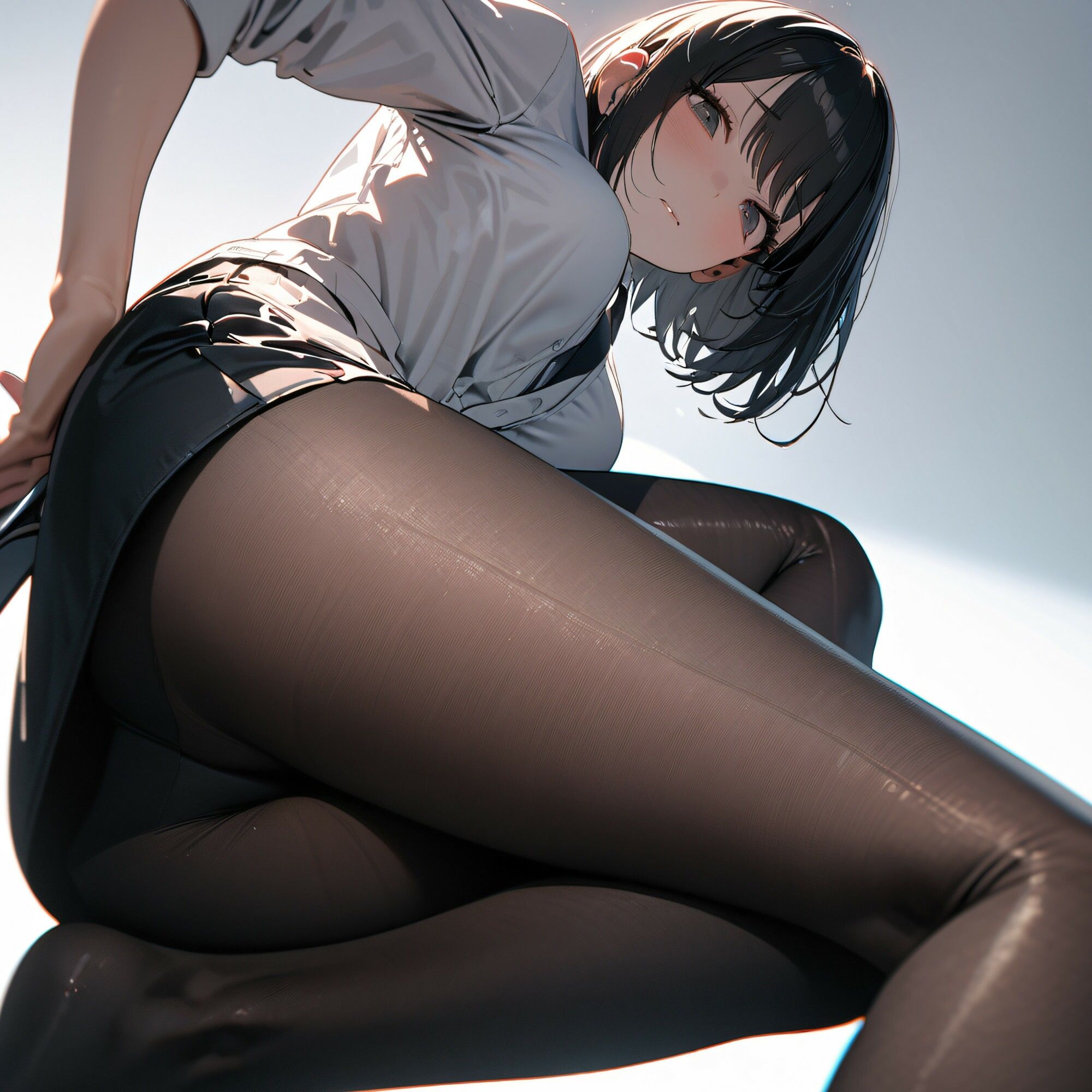 サンプル画像3:働くお姉さんの黒タイツ(電脳戯画) [d_402673]