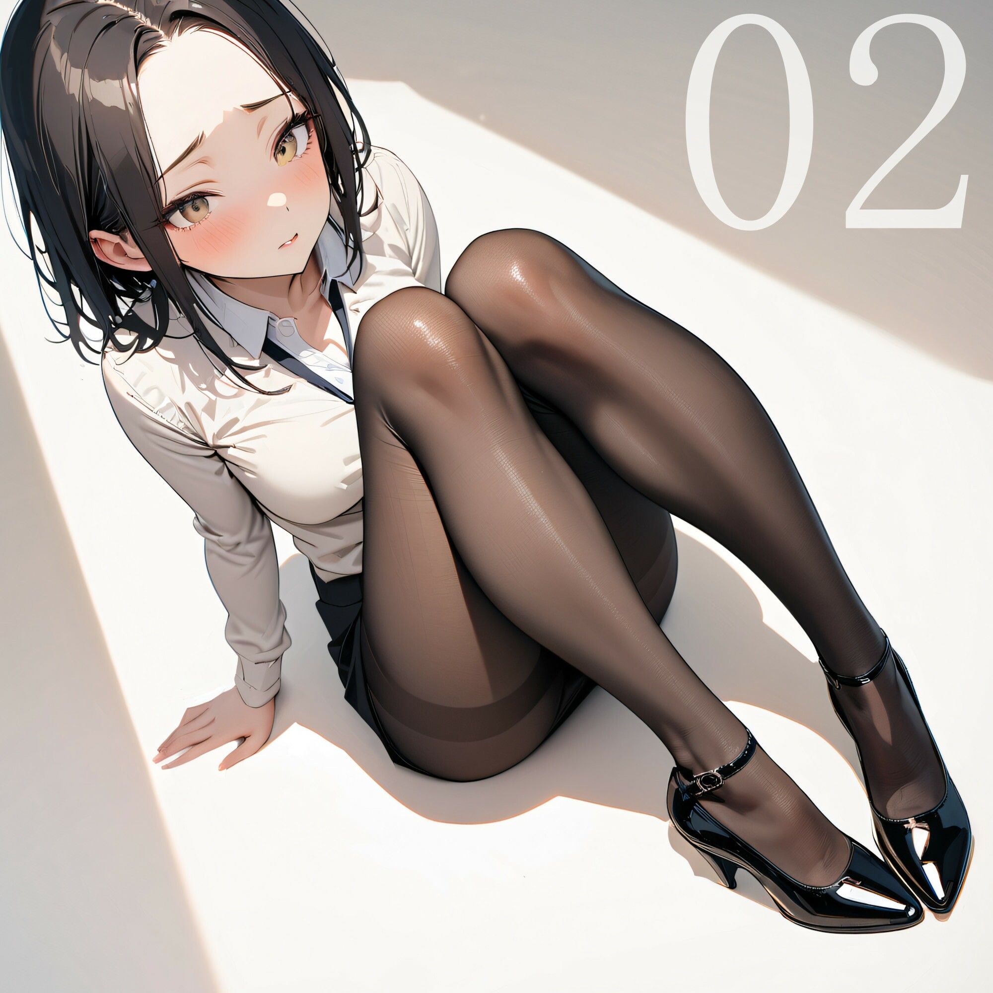 サンプル画像5:働くお姉さんの黒タイツ(電脳戯画) [d_402673]