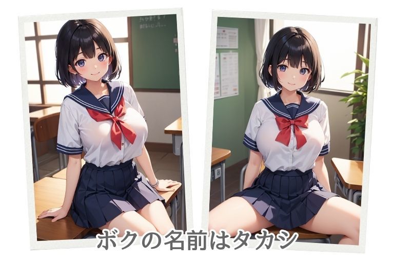 サンプル画像2:巨乳の幼なじみとバブバブセックスの練習(AIバブみ) [d_402713]