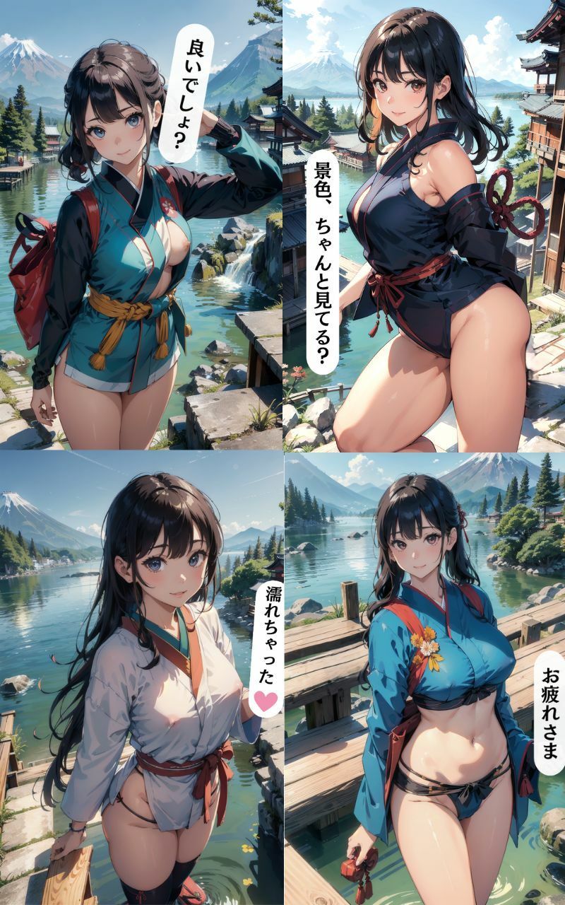 サンプル画像1:和服美女とのひととき 【S級 AI美女イラスト集】(AI picture factory) [d_402756]