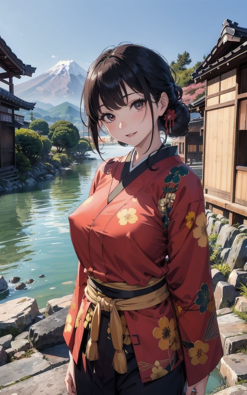 サンプル画像3:和服美女とのひととき 【S級 AI美女イラスト集】(AI picture factory) [d_402756]