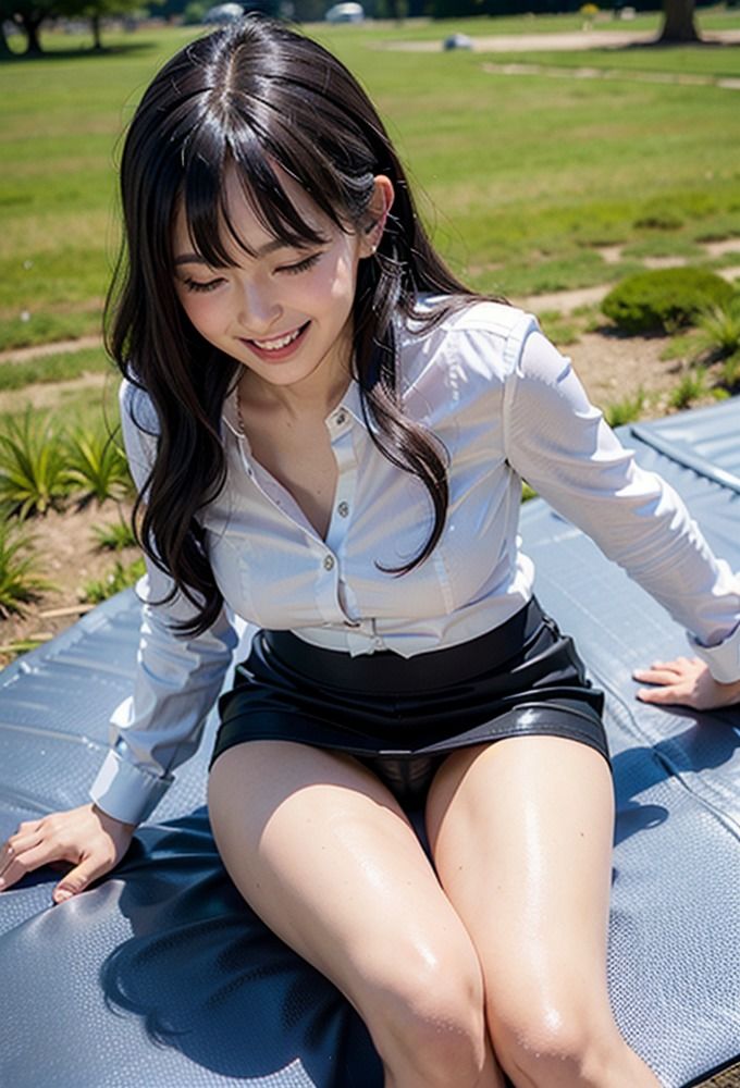 サンプル画像4:新卒の女子とパンチラ花見(AIpril Fool リアル系) [d_402799]