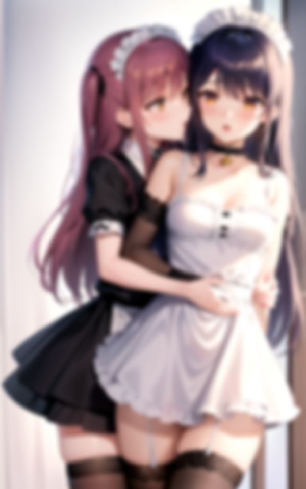 サンプル画像1:惹かれ合うレズメイド達に僕は興奮し射精する(ero04) [d_402869]