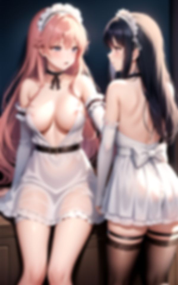 サンプル画像3:惹かれ合うレズメイド達に僕は興奮し射精する(ero04) [d_402869]