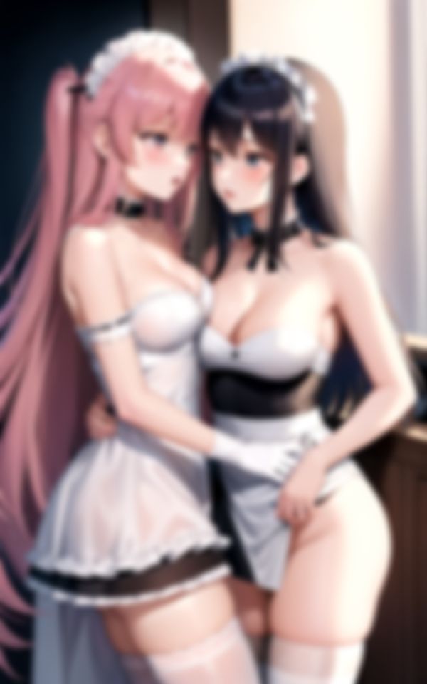 サンプル画像4:惹かれ合うレズメイド達に僕は興奮し射精する(ero04) [d_402869]