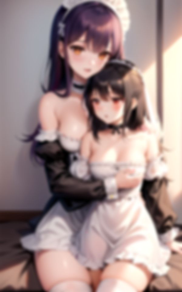 サンプル画像5:惹かれ合うレズメイド達に僕は興奮し射精する(ero04) [d_402869]