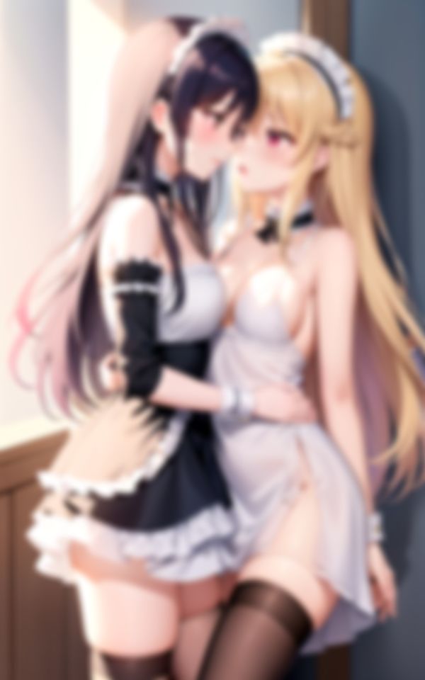 サンプル画像6:惹かれ合うレズメイド達に僕は興奮し射精する(ero04) [d_402869]