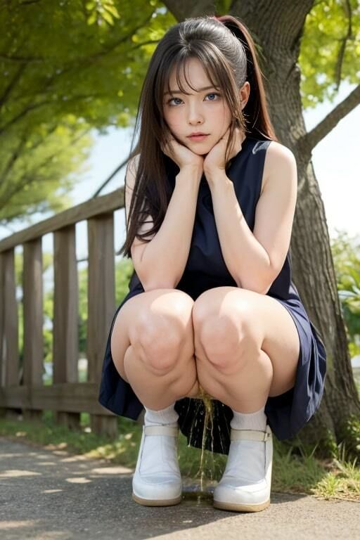 サンプル画像5:野外で放尿するお姉さん第2弾(美女とお散歩) [d_402941]