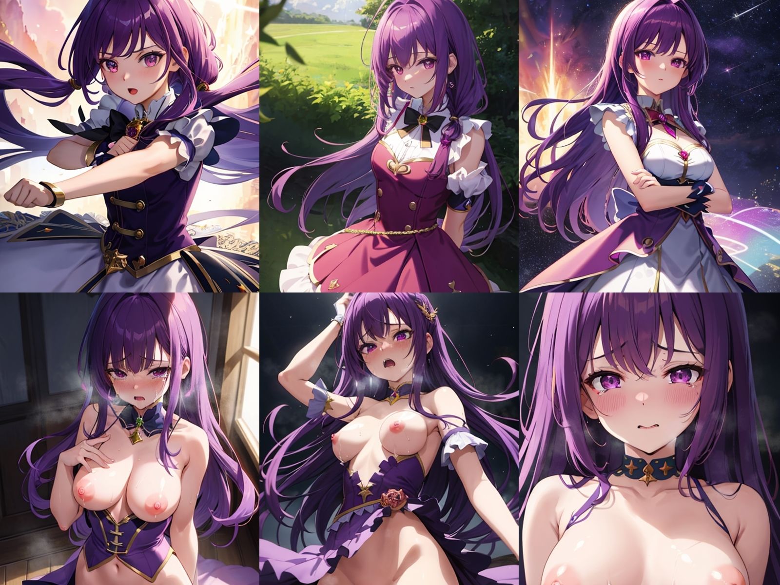 サンプル画像1:紫髪魔法少女を中出しセックスで快楽墜ちさせてみた(アヘアヘ工房) [d_402982]