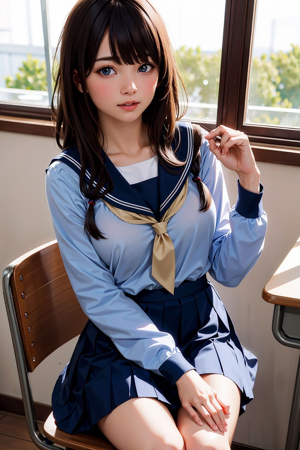 サンプル画像2:女学生CG集2(お花見太郎) [d_403000]