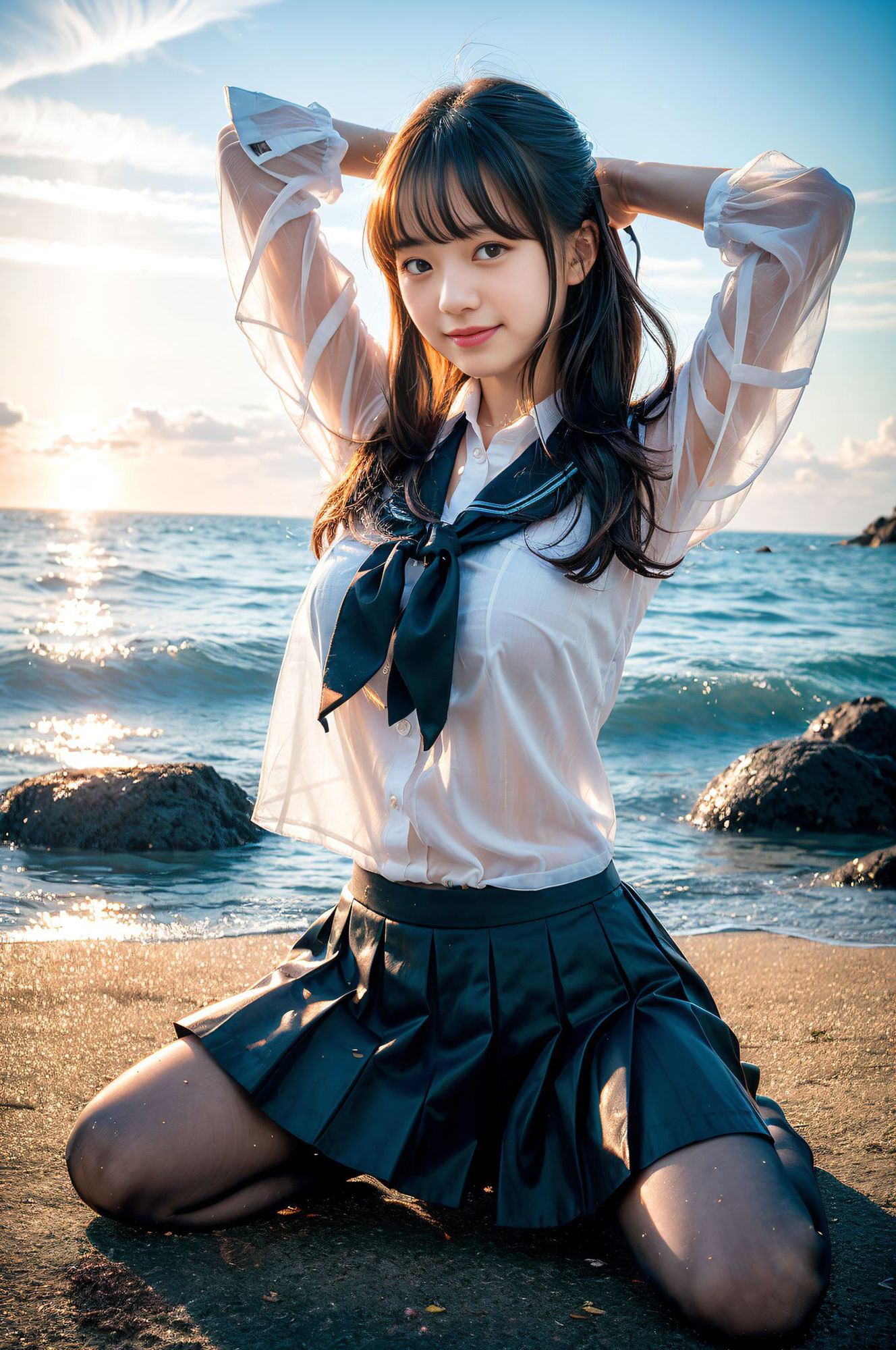 サンプル画像1:君と過ごす夏(J〇 AI事務所) [d_403148]