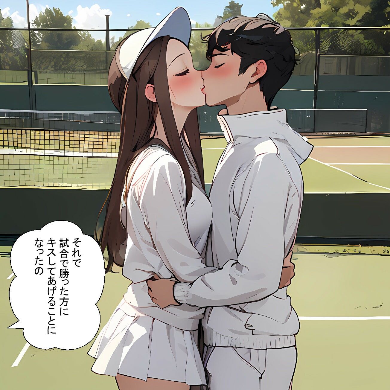 サンプル画像3:テニス合宿の写真を見せてくれる元高木さん(鮫島猛) [d_403286]