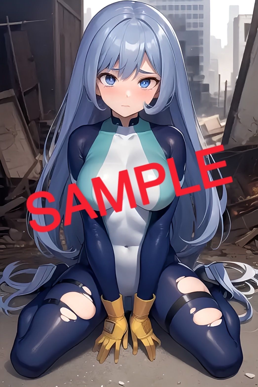 サンプル画像3:［波動ね○れ］全100枚 ヒーロー活動なんてできないよぉ(あいあんぱん) [d_403584]