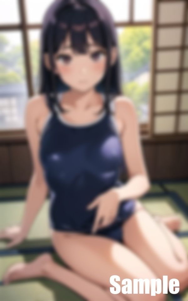 サンプル画像2:畳でスク水(にゅーよーく) [d_403891]