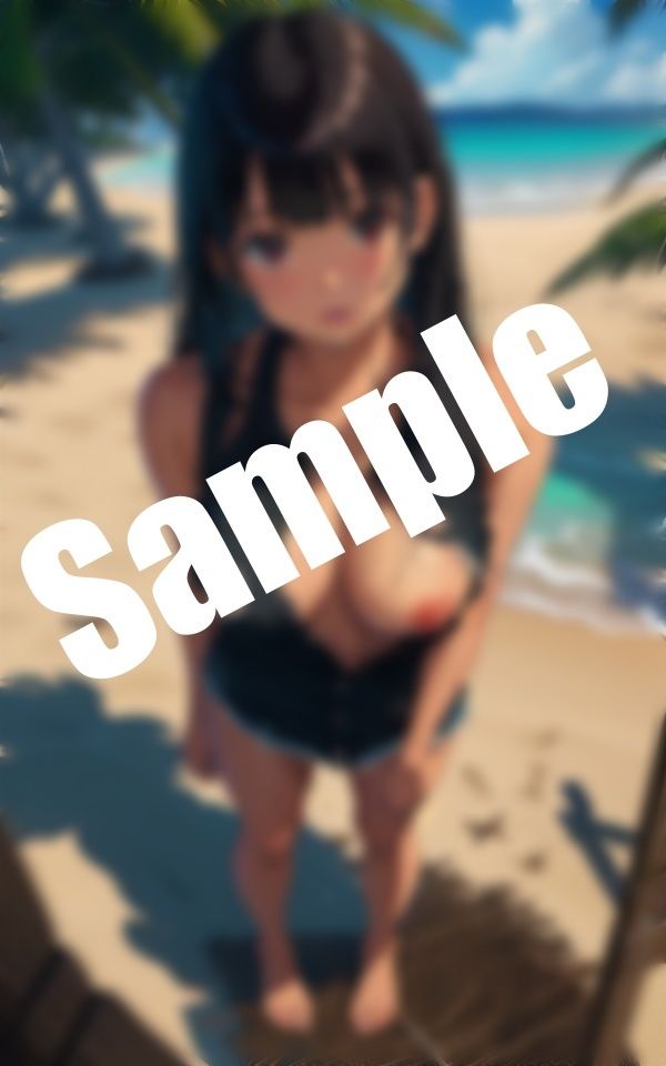 サンプル画像1:巨乳の美少女〜海辺で淫らな体を大胆露出(AVMAX) [d_403892]