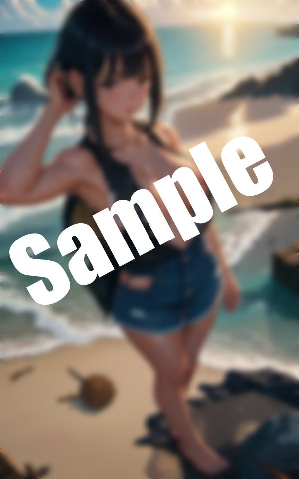 サンプル画像3:巨乳の美少女〜海辺で淫らな体を大胆露出(AVMAX) [d_403892]