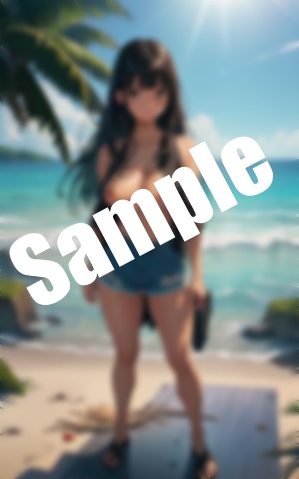 サンプル画像4:巨乳の美少女〜海辺で淫らな体を大胆露出(AVMAX) [d_403892]